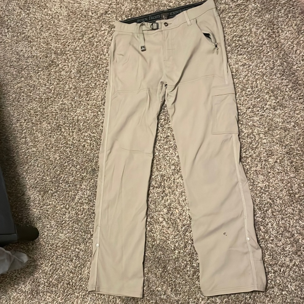 There Tan Prana pants